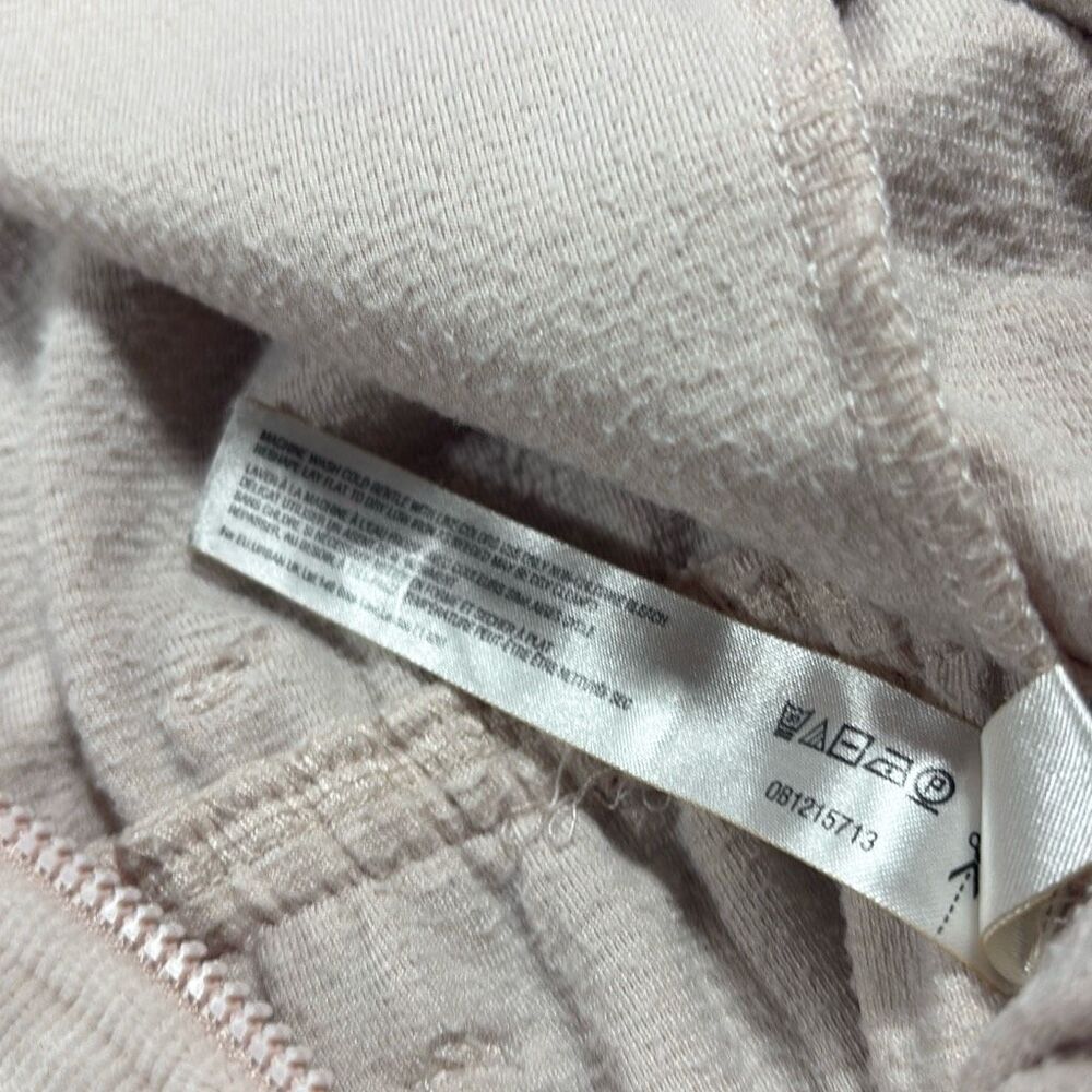 SATURDAY SUNDAY x ANTHROPOLOGIE | Pink Cozy Ribbed Velvet Hooded Jumpsuit | Smal - Picture 14 of 14